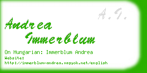 andrea immerblum business card